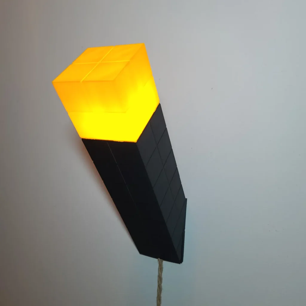 8 bit lamp sconce