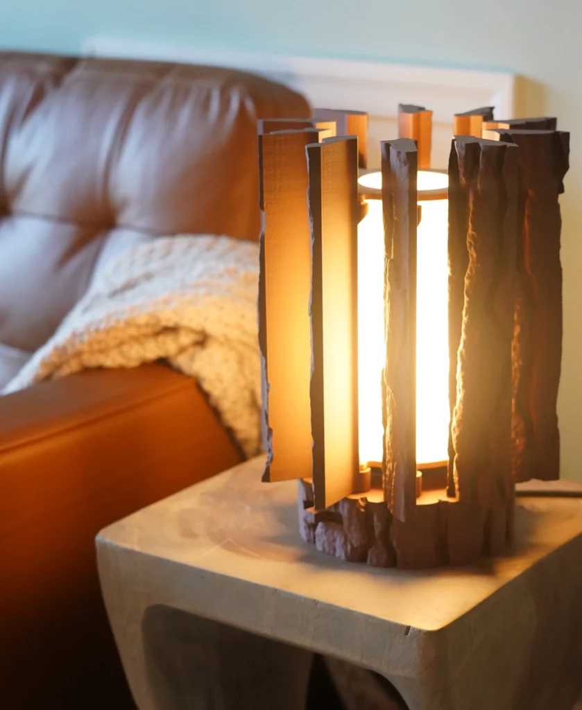 Lantern Log Lamp