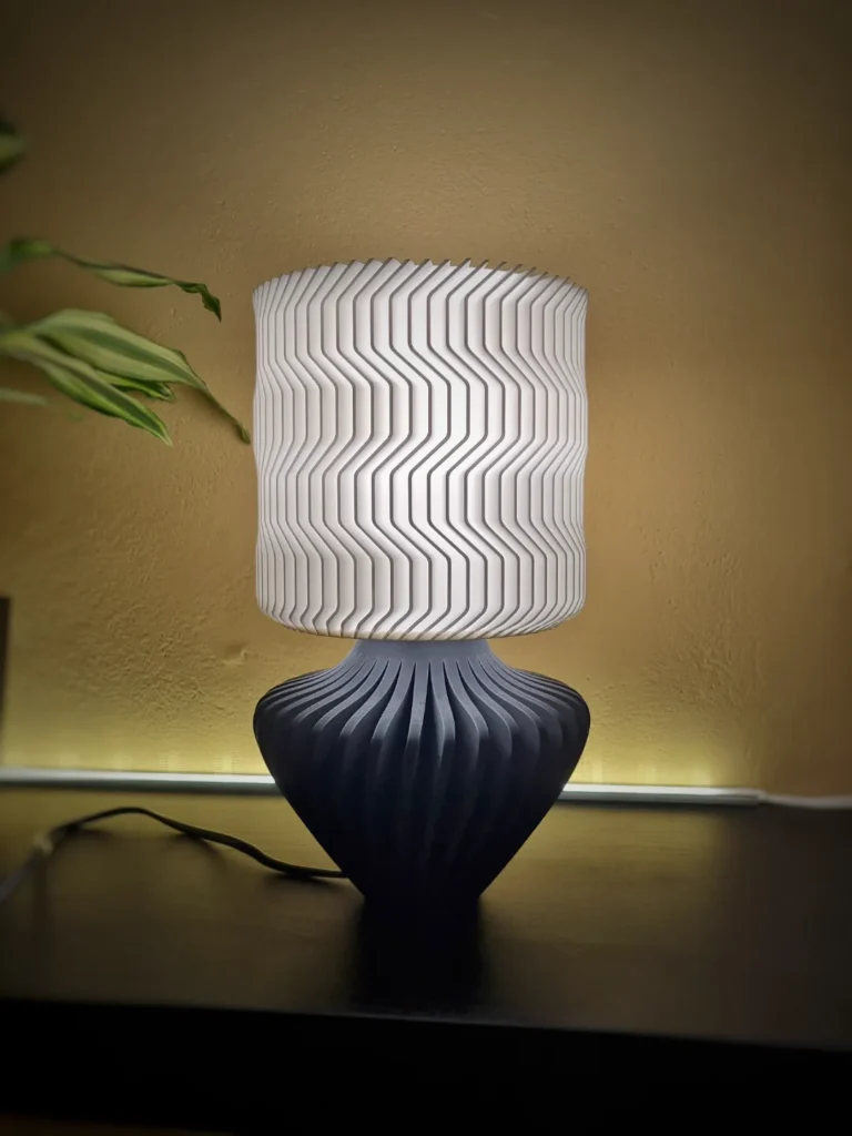 3d printed wave lamp