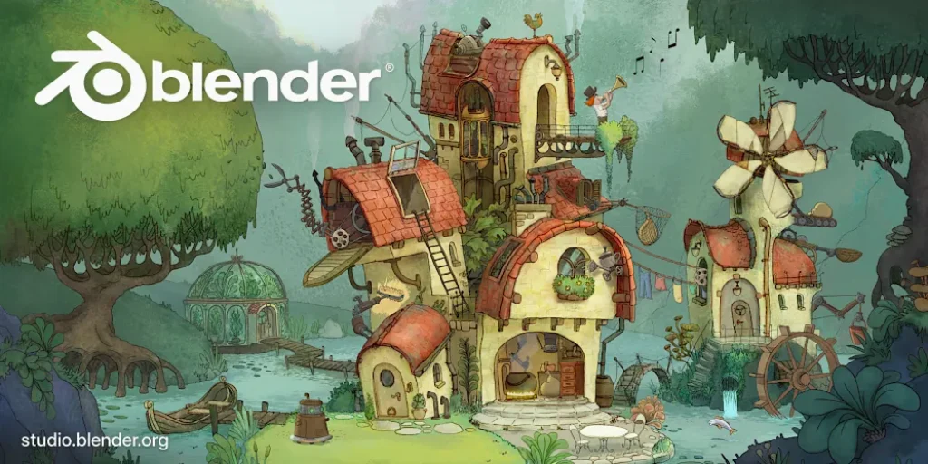 Blender 4.3 splash artwork by Blender Studio Blender 4.3 splash artwork by Blender Studio