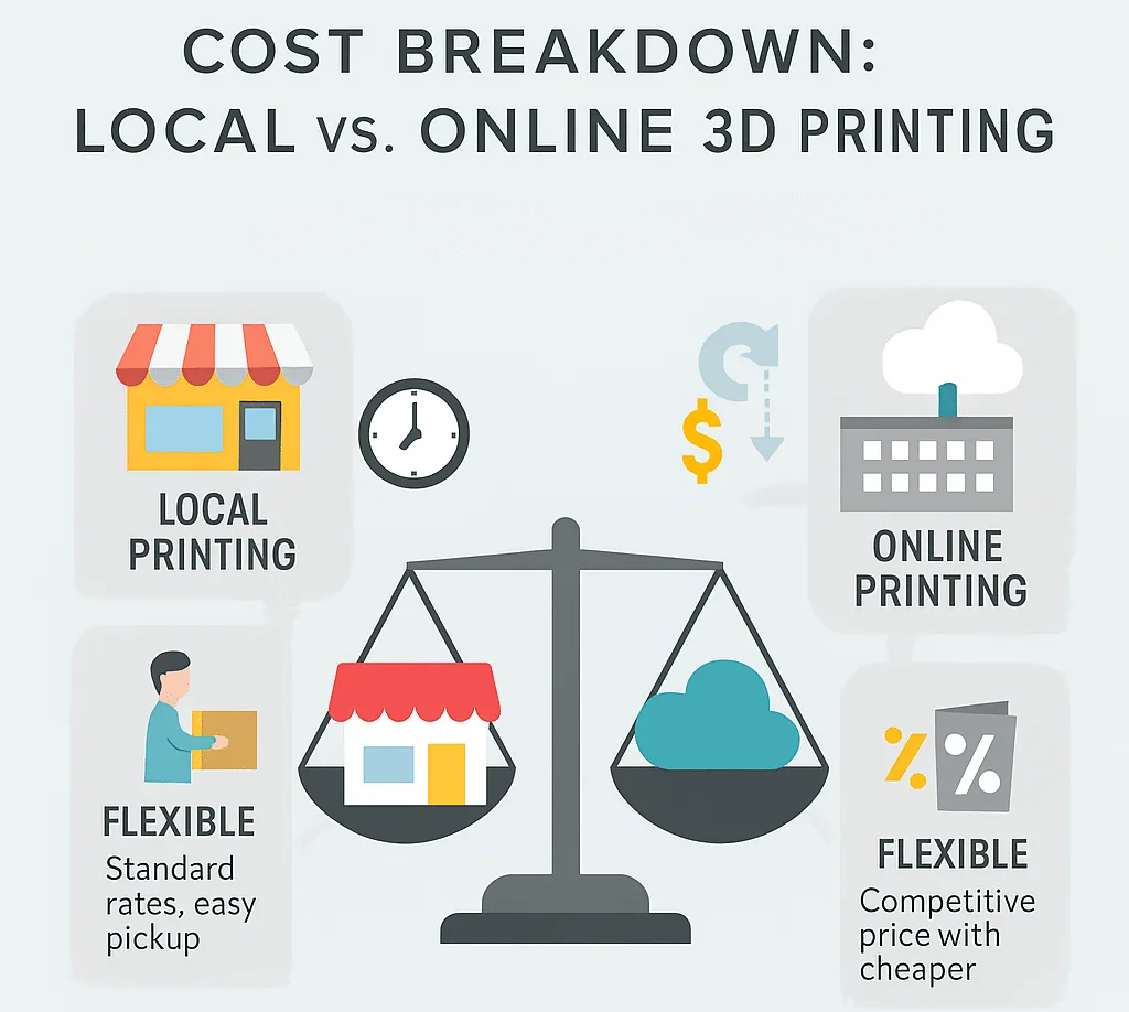 Local vs Online 3D printing: Avoid These 6 Costly Mistakes 2 Local vs Online 3d printing Cost Breakdown with Real-World Scenarios